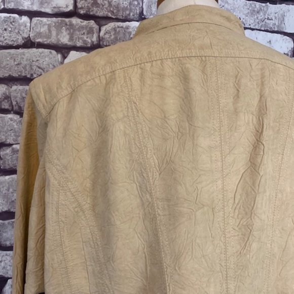 Chico's Size XL Tan Button Down Jacket - Picture 10 of 12